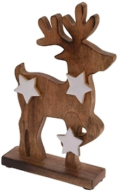 Статуэтка Олень деревянная коричневая 18х6,5х30 см
