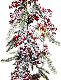 Гирлянда с ягодами зеленая 175х20 см