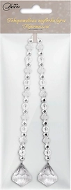 Бусы новогодние Кристаллы прозрачная 36 см