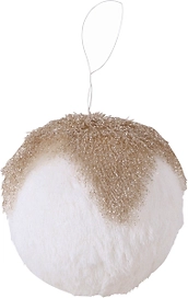 Елочная игрушка Шар белый 12 см