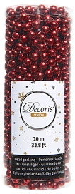 Бусы новогодние красные 10 м