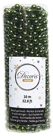 Бусы новогодние темно-зеленые 10 м