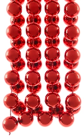 Бусы новогодние XXL красные 270 см