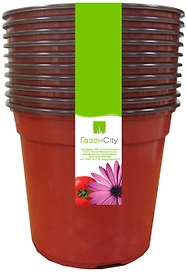 Горшок ГазонCity ДУО d11 см 0,52 л пластиковый терракот