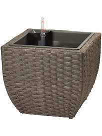 Кашпо Roanne 28х28х27 см искусственный ротанг темно-коричневый