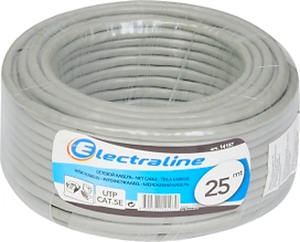 Кабель сетевой Electraline UTP КАТ.5Е 4x0,52 кв. мм 25 м