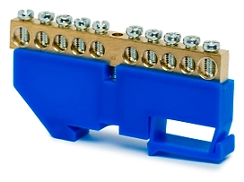 Шина нулевая REXANT синий изолятор 10ГР 8X12