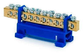 Шина нулевая REXANT синий изолятор N С-А10ГР 6X9