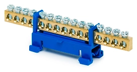 Шина нулевая REXANT синий изолятор N С-А15ГР 6X9