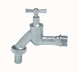 Кран водопроводный LUX-TOOLS сливной 26,4 мм хром матовый