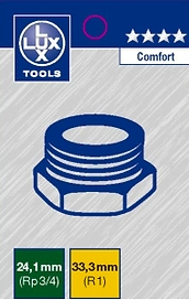 Соединитель резьбовой LUX-TOOLS 1" на 3/4"