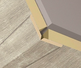 Складной угол Kronowall для МДФ панелей 2600х22х22 мм Alabaster