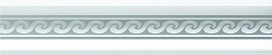 Плинтус потолочный SOLID С15/40 Волна 200х3,8х3,8 см бело-серебряный