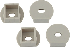 Комплект заглушек ЭРА 1915-3В для профиля LF281 D-образные 18x21x5 мм 4 шт 