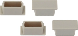 Комплект заглушек ЭРА 2206-3A для профиля CAB251 прямоугольные 6x21x5 мм 4 шт 