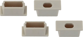 Комплект заглушек ЭРА 2206-3В для профиля CAB251 прямоугольные 6x21x5 мм 4 шт 