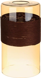 Плафон цилиндр 33 Идеи стекло янтарный с коричневой веревкой 10х20 см