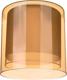 Плафон цилиндр 33 Идеи двойной стекло янтарный 13х13 см