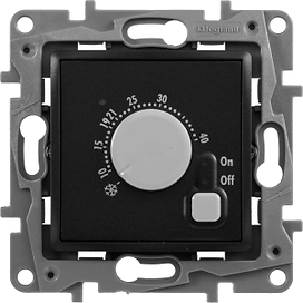 Терморегулятор термостат Legrand Etika антрацит