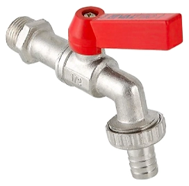 Кран шаровой латунь никелированный VALTEC 1/2"