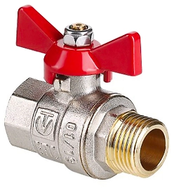 Кран шаровой латунь никелированный VALTEC Base AAV218004 1/2"