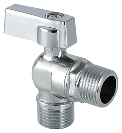Кран шаровой латунь никелированный VALTEC угловой AAV392045 1/2" х 3/4