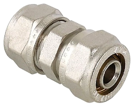 Соединитель латунь никелированный VALTEC 20 мм