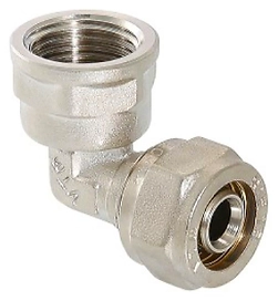 Угольник латунь никелированный VALTEC 3/4" x 16 мм