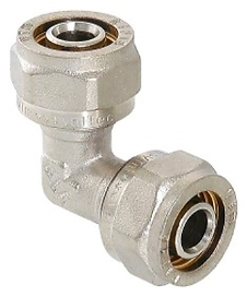 Угольник латунь никелированный VALTEC 20 мм