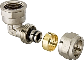 Угольник латунь никелированный VALTEC 3/4"х16 см