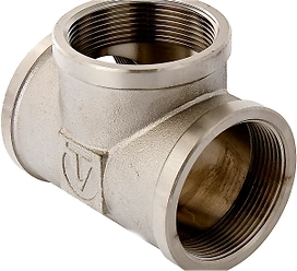 Тройник латунь никелированная 1/2" VALTEC