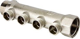 Коллектор латунь никелированная VALTEC VTc.500.N 3/4" х 1/2"