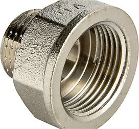 Переходник латунь никелированная VALTEC 1/2" х 3/8" 