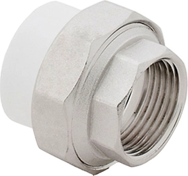 Муфта комбинированная разъем. (Американка) PPR внутр. резьба 32х 3/4, белый, RTP