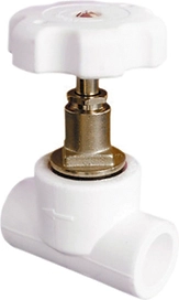 Вентиль в сборе PPR 25х90,  белый, RTP