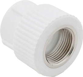 Муфта комбинированная PPR внутренняя резьба 25х1/2,  белый, RTP