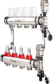 Коллекторная группа VALTEC со встроенными расходомерами 8 выходов 1х3/4