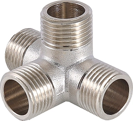 Резьбовой фитинг латунь VALTEC 1/2" крестовина двухплоскостная