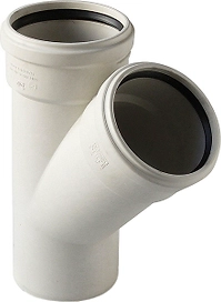 Тройник полипропиленовый Polytron Stilte Plus 110 мм 45 град