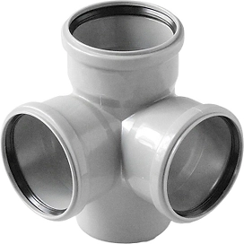 Крестовина двухплоскостная ВК ПП 110/110/110х87, серый, RTP