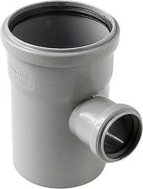 Тройник ВК ПП 50/40х87, серый, RTP