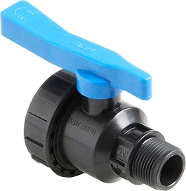 Кран шаровой компресс., полипроп. внутр. резьба 32х1" для полиэтилен. труб, RTP