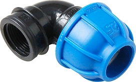 Отвод компрес, полипропилен внутренняя резьба 20х 1/2" для полиэтилен. труб, RTP