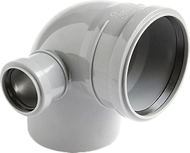 Отвод правый ВК ПП 110/50х87, серый, RTP