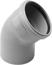 Отвод ВК ПП 110х67, серый, RTP
