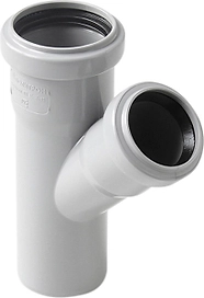 Тройник ВК ПП 50/50х45, серый, RTP