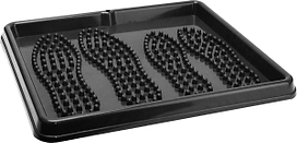 Коврик придверный Darel 43х39 см ребристый черный