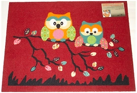 Коврик придверный 60х80 см ворсовый красный 