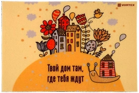 Коврик придверный Vortex Samba 60х40 см текстильный светло-коричневый