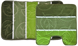Комплект ковриков для ванной комнаты и туалета Dasch 80х50 см ворсовый зеленый